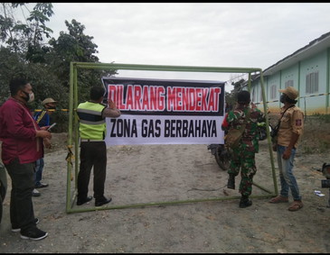 Cek Penanganan Semburan Gas Bersama Tim, Polsek Tenayan Raya Lakukan Ini di Lokasi