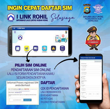 Tak Perlu Antri dan Takut Tertular Virus Corona, Masyarakat Rohil Kini Bisa Buat SIM Lebih Mudah Dengan Aplikasi I-Link