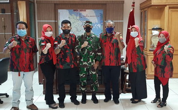 Silaturahmi Baladhika Karya Satuan Serbaguna Provinsi Riau ke Makorem Wirabima 031.