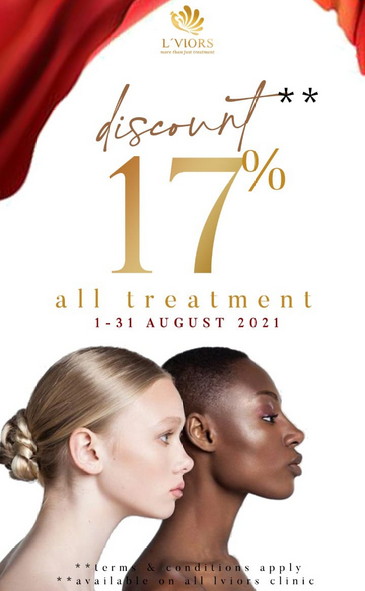 Diskon Merdeka, Ayo ke Klinik L Viors, Treatment Discount 17 Persen.