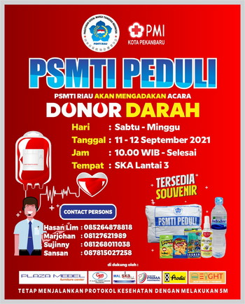 PSMTI PEDULI : PSMTI RIAU AKAN GELAR DONOR DARAH"