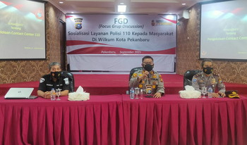 FGD Sosialisasi Layanan Polisi 110 Kepada Masyarakat Di Wilayah Hukum Kota Pekanbaru