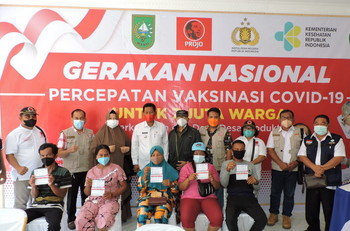Projo Rohil Sukseskan Gerakan Nasional  Percepatan Vaksinasi Covid-19
