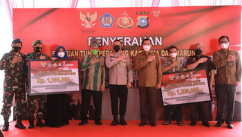 Kapolda Riau Hadiri Penyerahan BTPKLW di Mako Polresta Pekanbaru