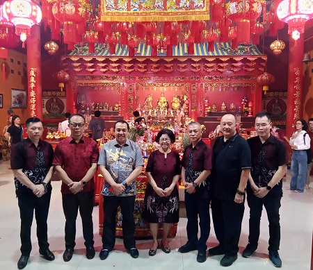 Kapolresta Pekanbaru Hadiri HUT Zhu Sin Niu Niu di Yayasan Bundatara dan Vihara Long Hong Kiong