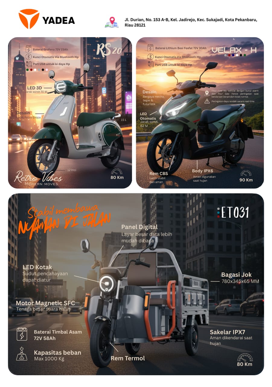 Saat Motor Bensin Mulai Diragukan, Yadea Melesat Jadi Motor Listrik Paling Stylish