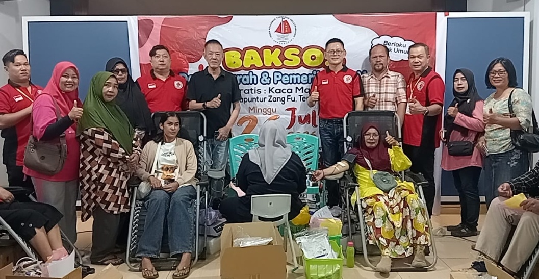 Ratusan Warga Tanjung Rhu Serbu Baksos Kesehatan Gratis IKTS Pekanbaru, 176 Kantong Darah Terkumpul