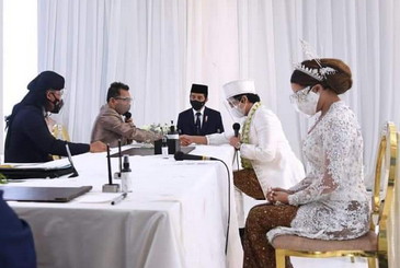 Presiden Joko Widodo dan Ibu Negara Iriana Hadiri Akad Nikah Aurel dan Atta