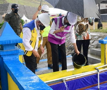 Presiden Jokowi Resmikan Bendungan Kuningan